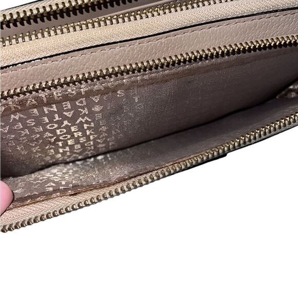 Kate Spade Wellesley Taupe Multiple Slots and Pockets Zip Around Long Wallet - Picture 9 of 13